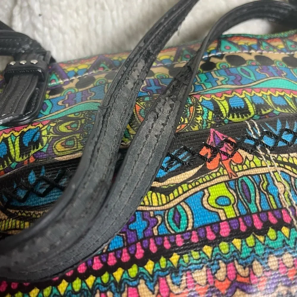 Sakroots Artist Circle Metro Tote , Cotton multi color Coated Canvas tote .